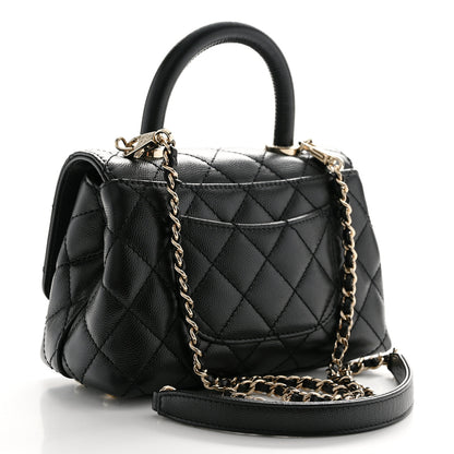 Chanel Caviar Quilted Extra Mini Coco Handle Flap Black 3 of 10