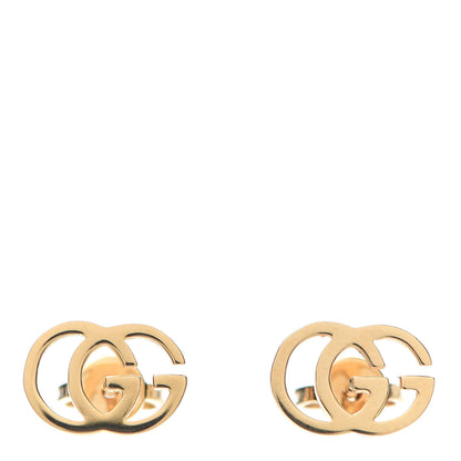 Gucci 18K Yellow Gold GG Tissue Stud Earrings 1 of 5