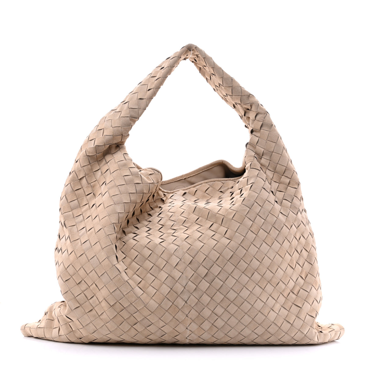 Bottega Veneta Suede Intrecciato Large Hop Ecru 1 of 10