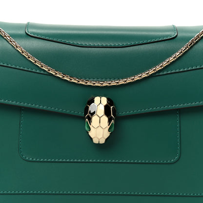Bulgari Calfskin Serpenti Forever Shoulder Bag Emerald Green 10 of 12