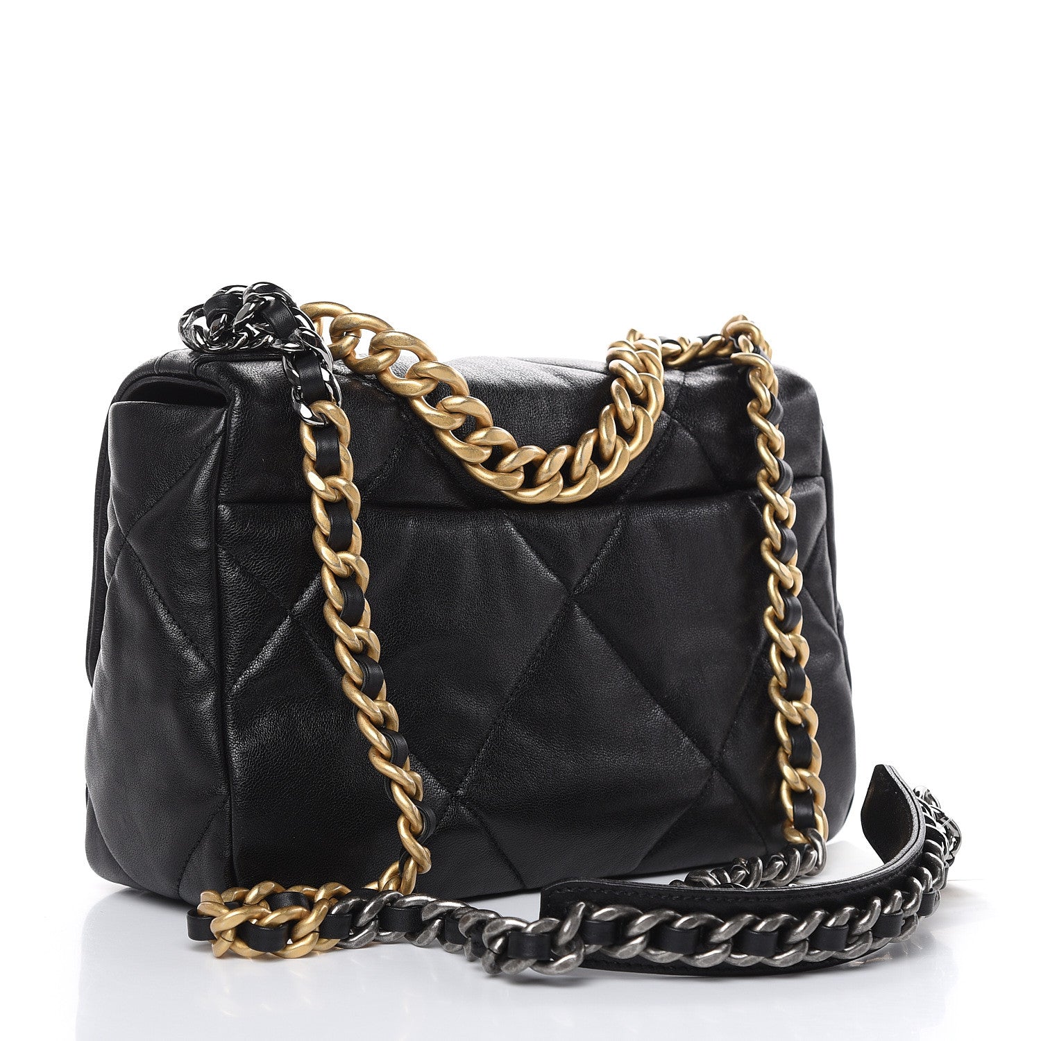 Chanel Lambskin Quilted Medium 19 Flap Black 3 of 11