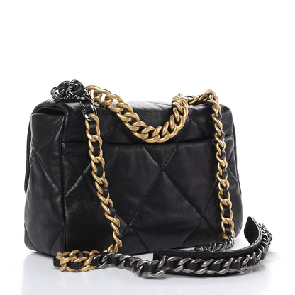 Chanel Lambskin Quilted Medium 19 Flap Black 3 of 11