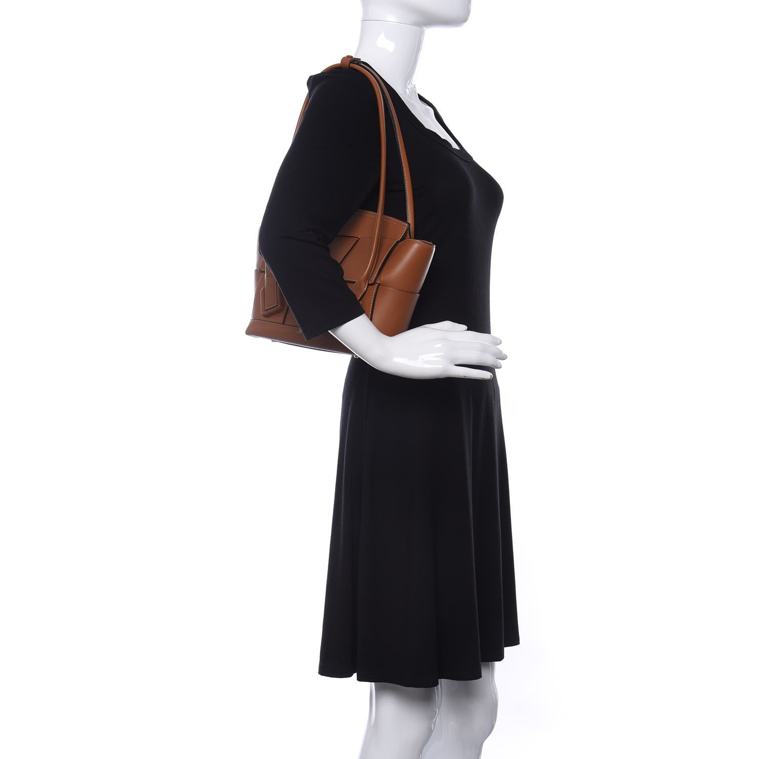 Bottega Veneta French Calfskin Maxi Intrecciato Small Arco Wood 2 of 13