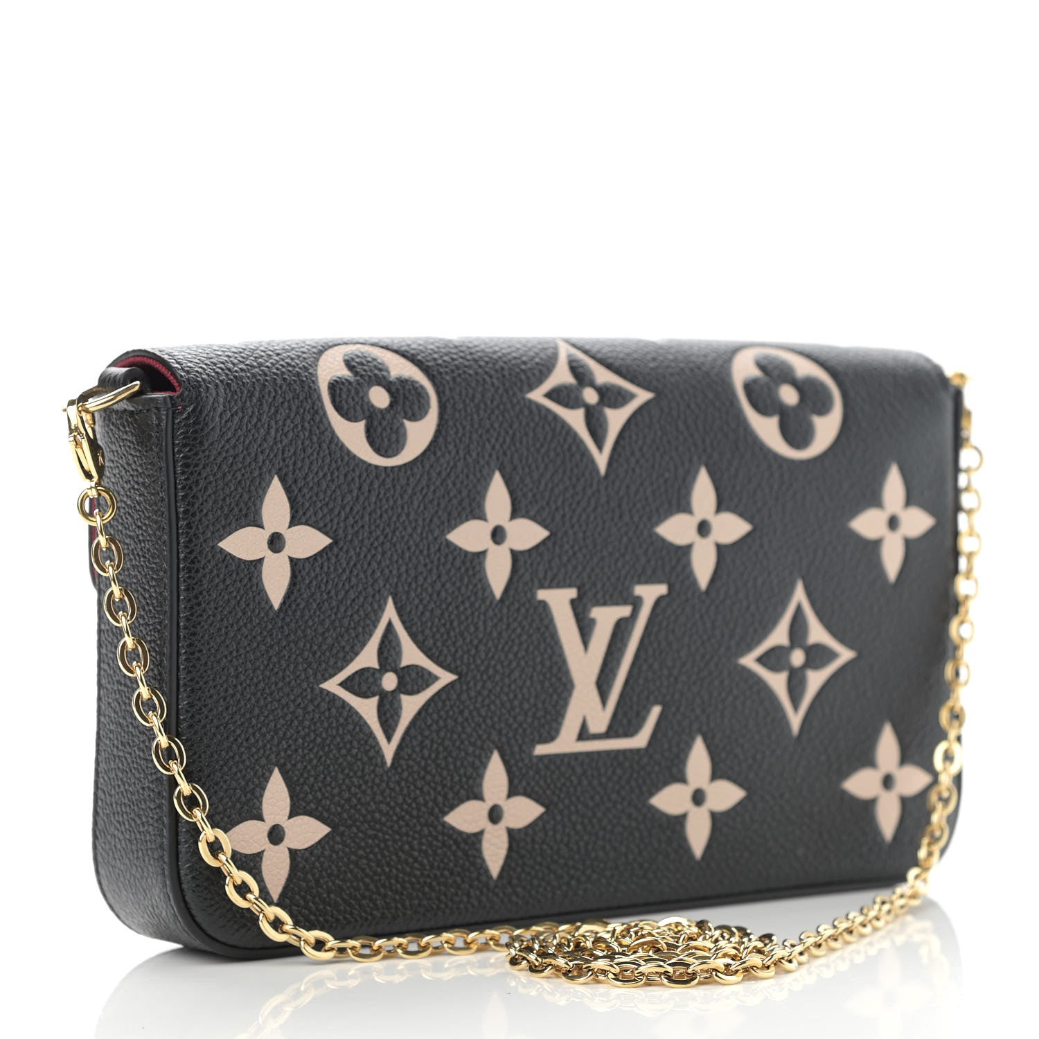 Louis Vuitton Empreinte Monogram Giant Felicie Pochette Black Beige 3 of 9