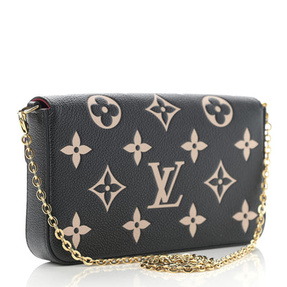 Louis Vuitton Empreinte Monogram Giant Felicie Pochette Black Beige 3 of 9