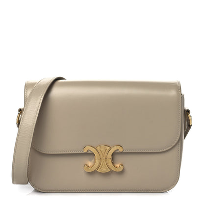 Celine Shiny Calfskin Medium Triomphe Nude 1 of 9