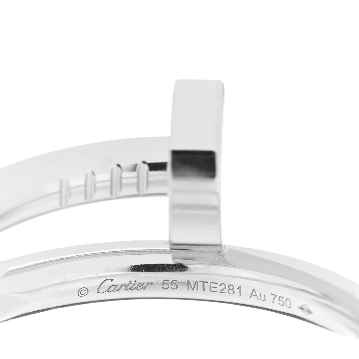 18K White Gold Juste Un Clou Ring 55 7.25