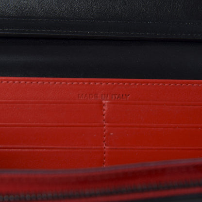 Christian Louboutin Calfskin Macaron Spiked Flap Wallet Black 7 of 9