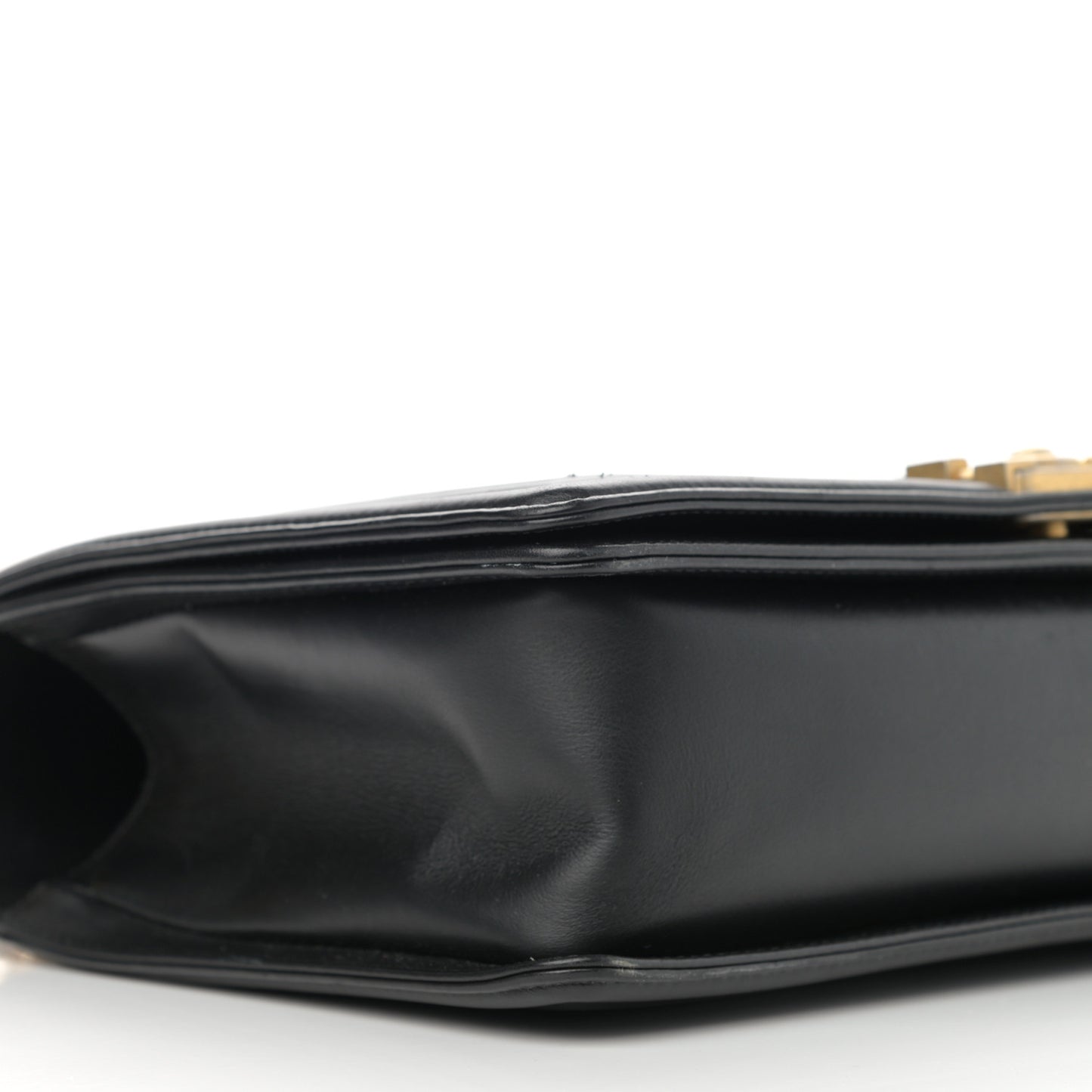 Calfskin Chevron Quilted New Medium Boy Flap Black