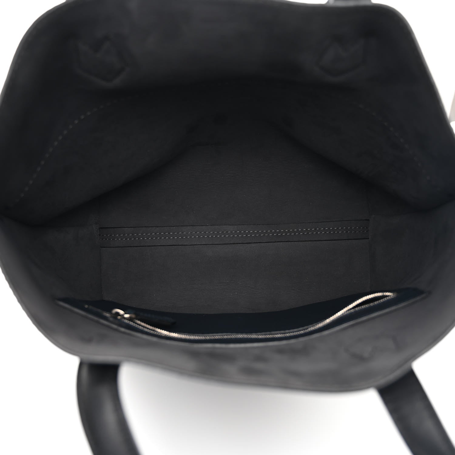 Fendi Vitello All In Shopper Tote Navy Black 5 of 10