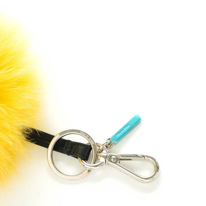 Fendi Fox Fur Smiley Bag Charm Yellow 3 of 4