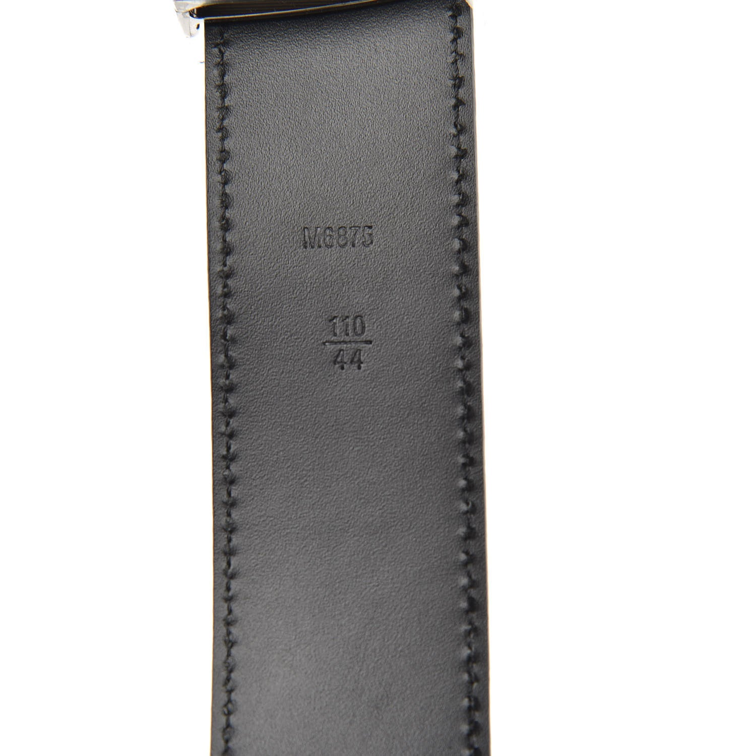 Louis Vuitton Suede Calfskin Mini Damier 40mm LV Initiales Belt 110 44 Carbone 4 of 6