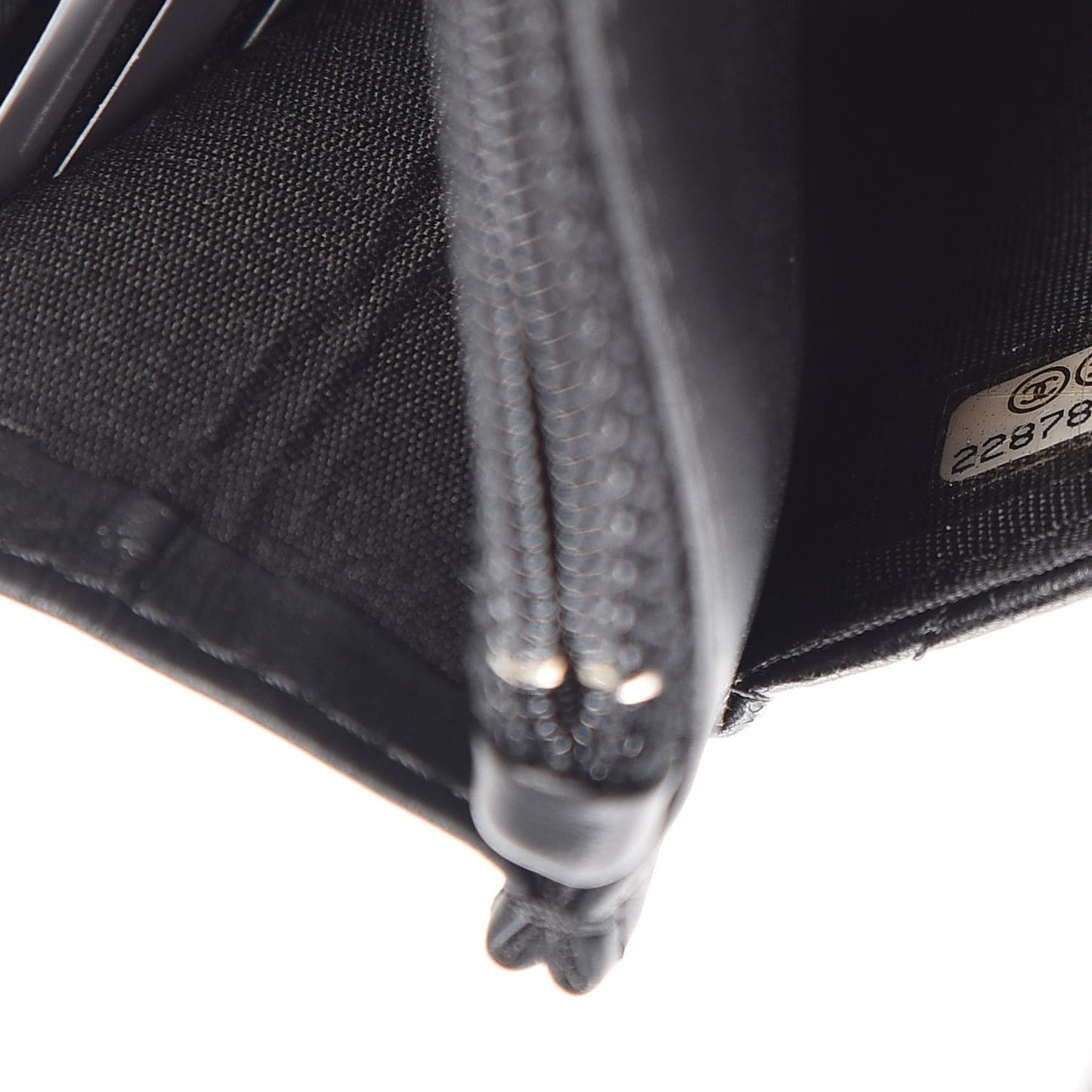 Calfskin Quilted Boy Wallet On Chain WOC Black