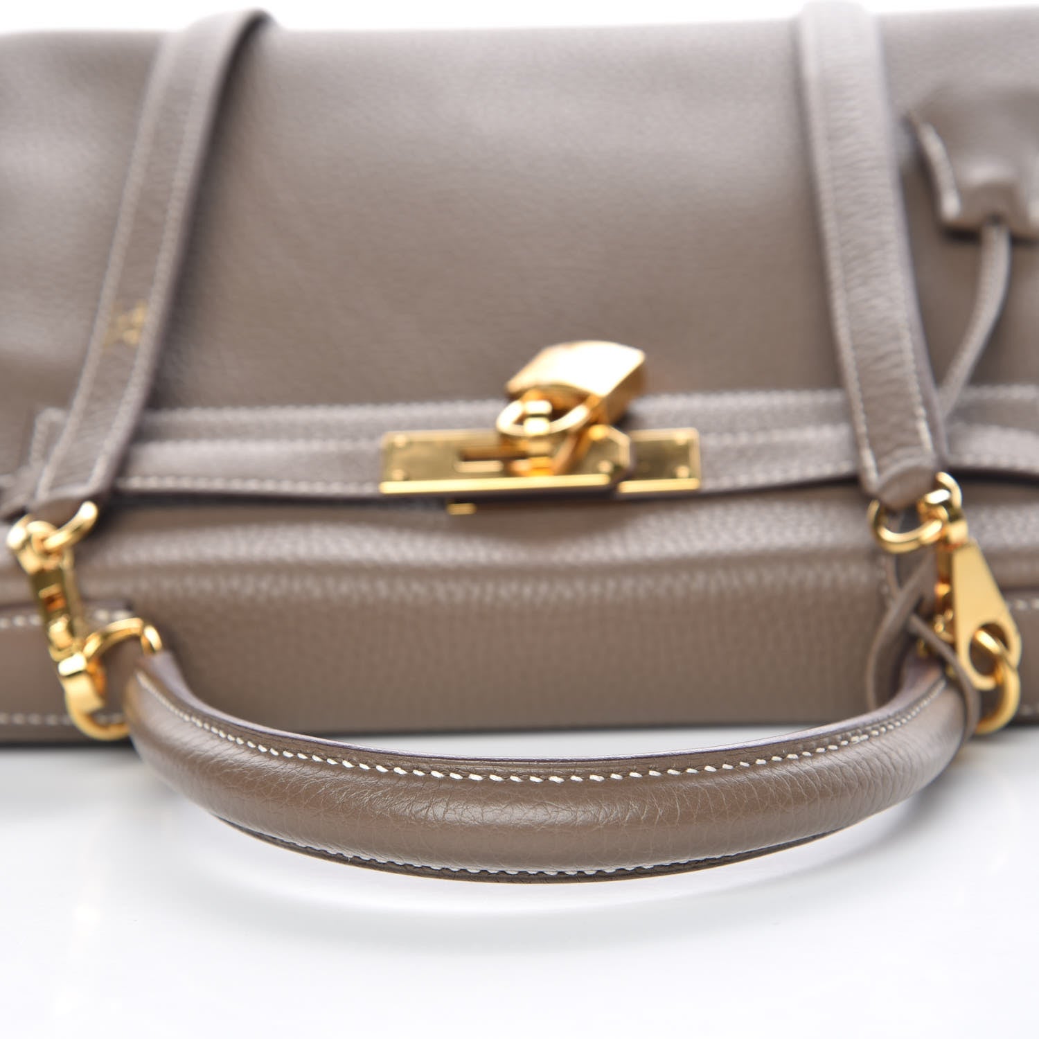 Hermes Taurillon Clemence Kelly Retourne 28 Etoupe 31 of 38