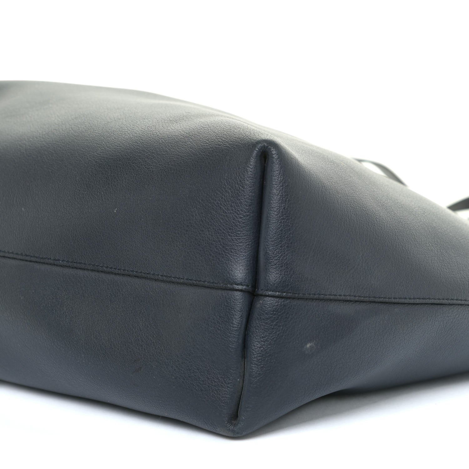 Saint Laurent Calfskin Large Shopping Tote Navy Blue 7 of 27