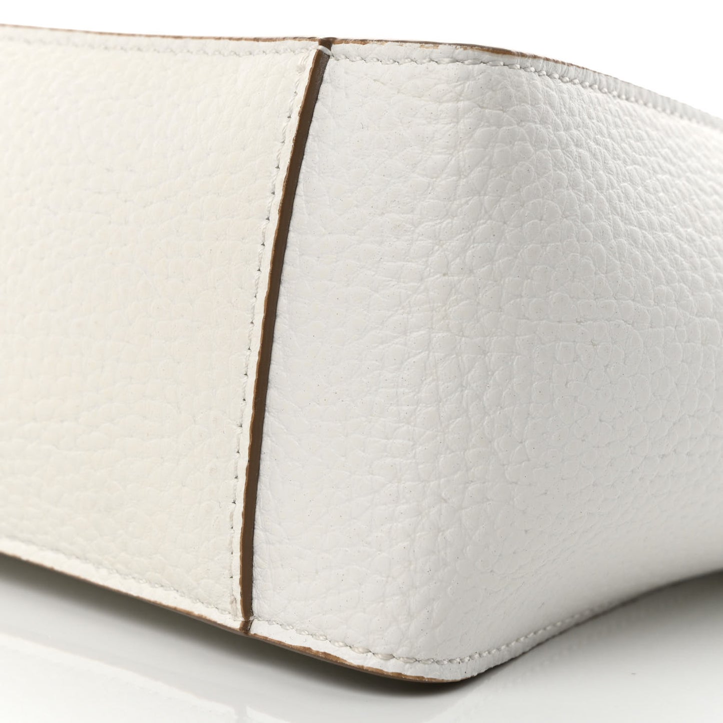 Eco Alter Nappa Perforated Logo Mini Crossbody White