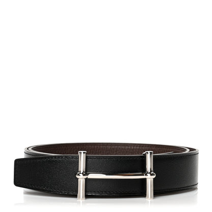 Hermes Togo Swift 32mm H d'Ancre Belt 95 38 Chocolate Black 1 of 5