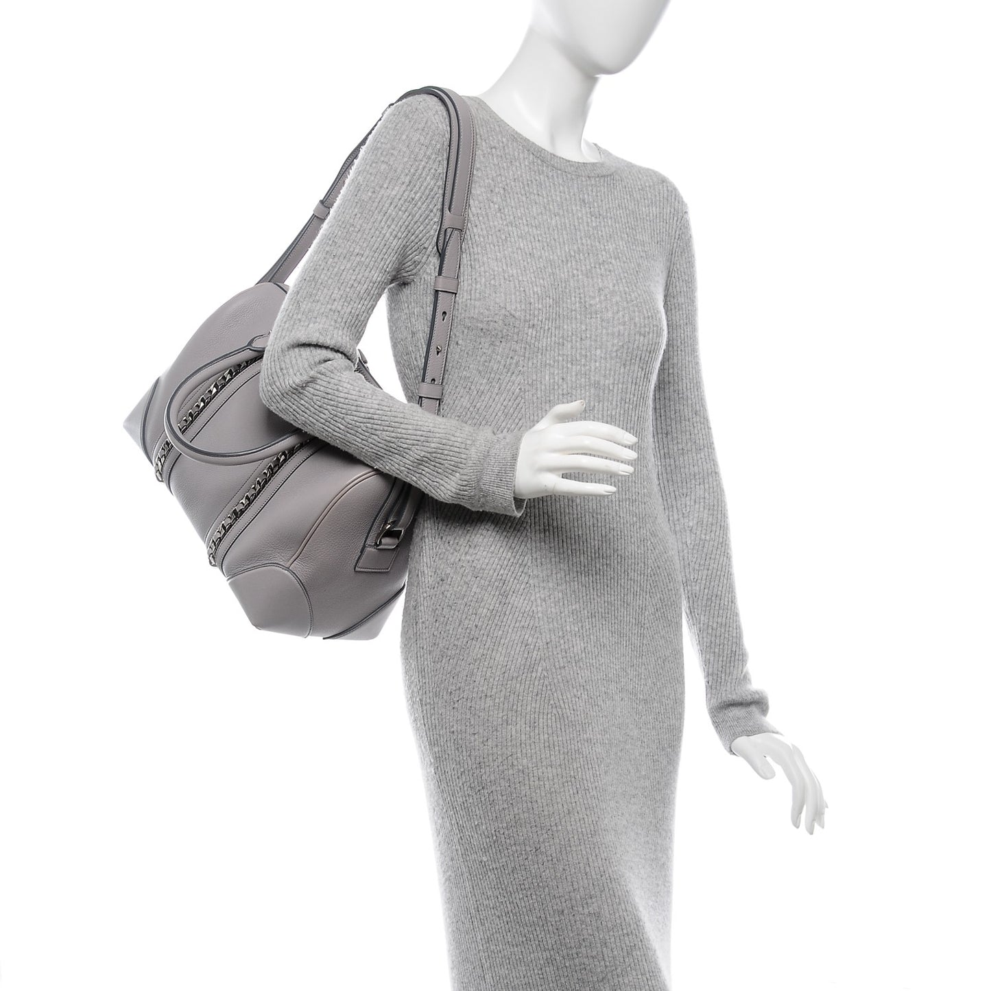 Sugar Goatskin Medium Chain Animation Lucrezia Grey