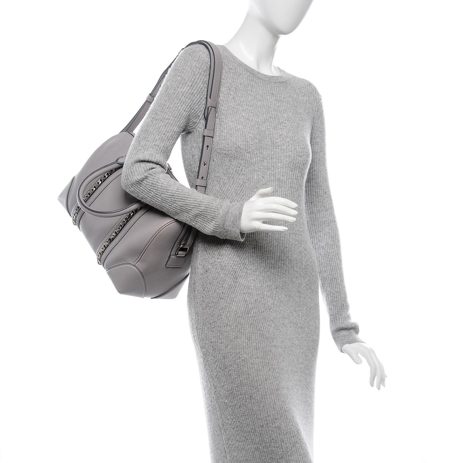 Givenchy Sugar Goatskin Medium Chain Animation Lucrezia Grey 2 of 9