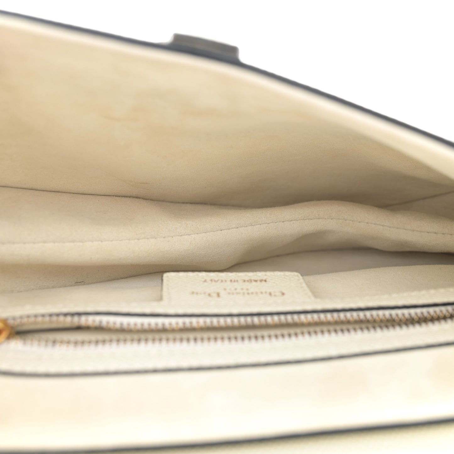 Grained Calfskin Saddle Bag White