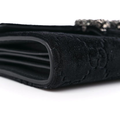 Gucci Velvet GG Monogram Mini Dionysus Chain Wallet Black 8 of 10