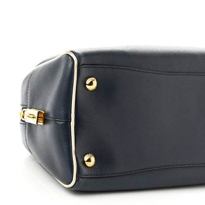 Prada Saffiano Lux Bowling Bag Baltico Talco 9 of 15