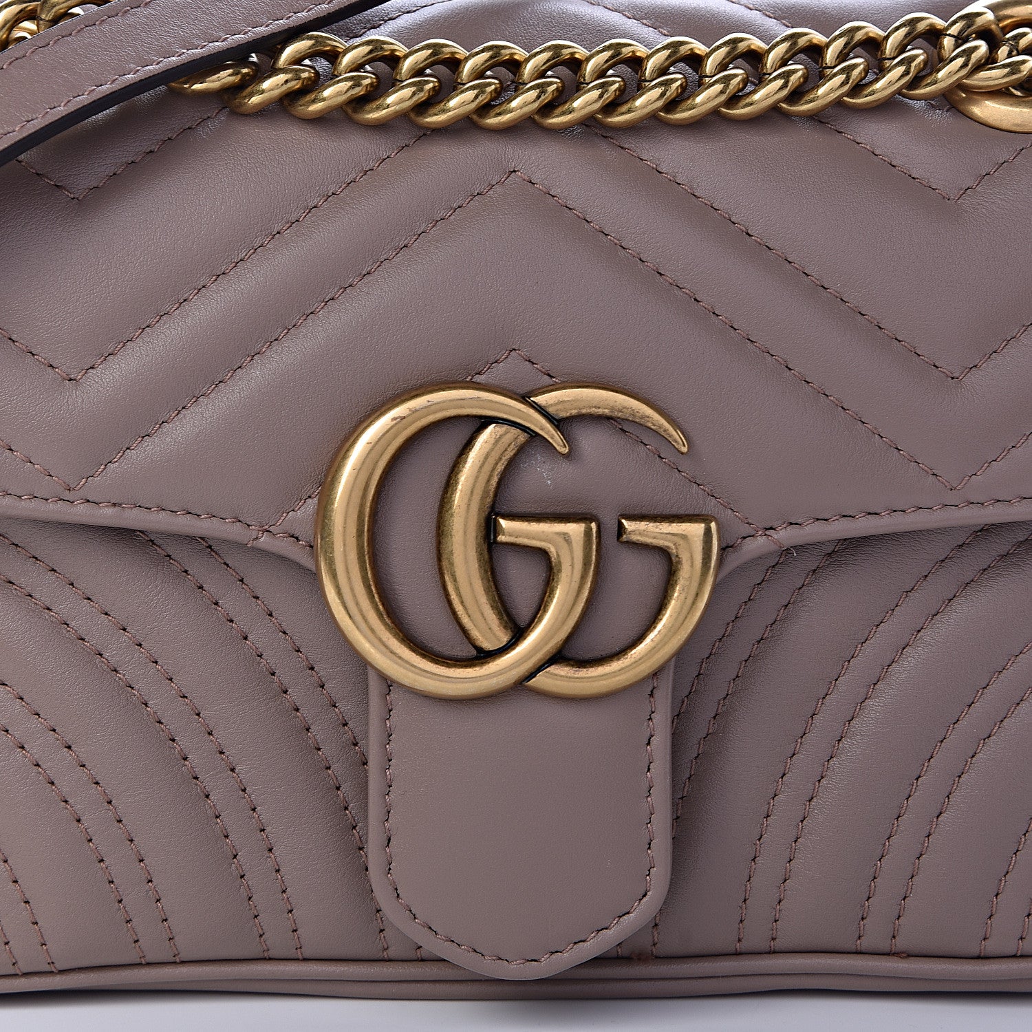 Gucci Calfskin Matelasse Mini GG Marmont Shoulder Bag Porcelain Rose 11 of 11