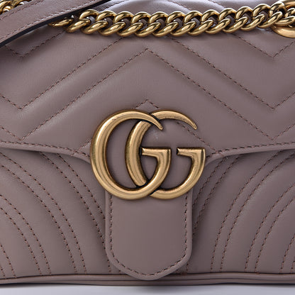 Gucci Calfskin Matelasse Mini GG Marmont Shoulder Bag Porcelain Rose 11 of 11