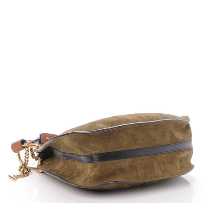 Chloe Suede Small Hayley Hobo Eucalyptus 4 of 7