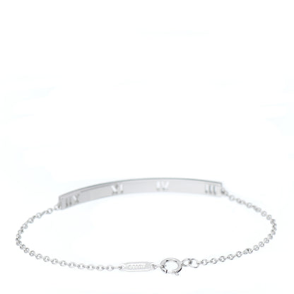 Tiffany 18K White Gold Diamond Atlas Bar Pierced Bracelet 3 of 5