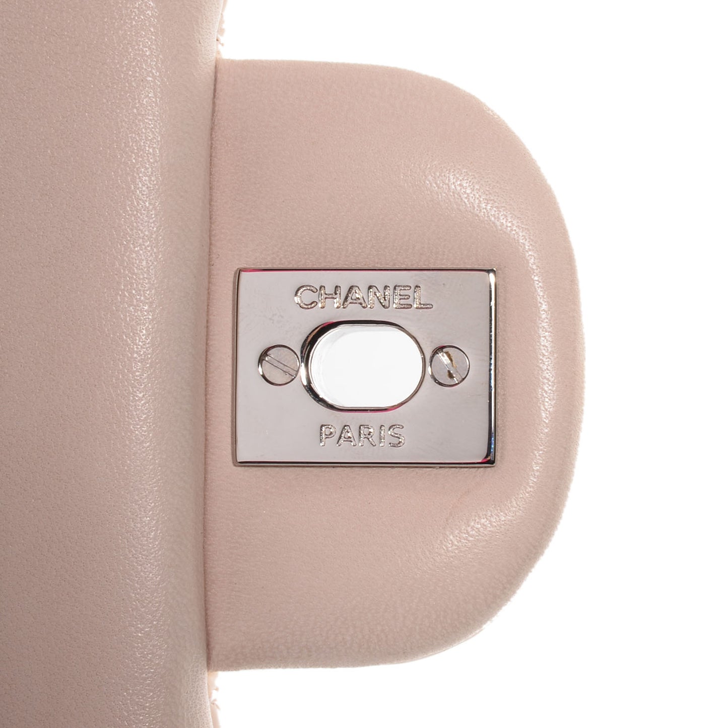 Patent Quilted Medium Double Flap Light Pink