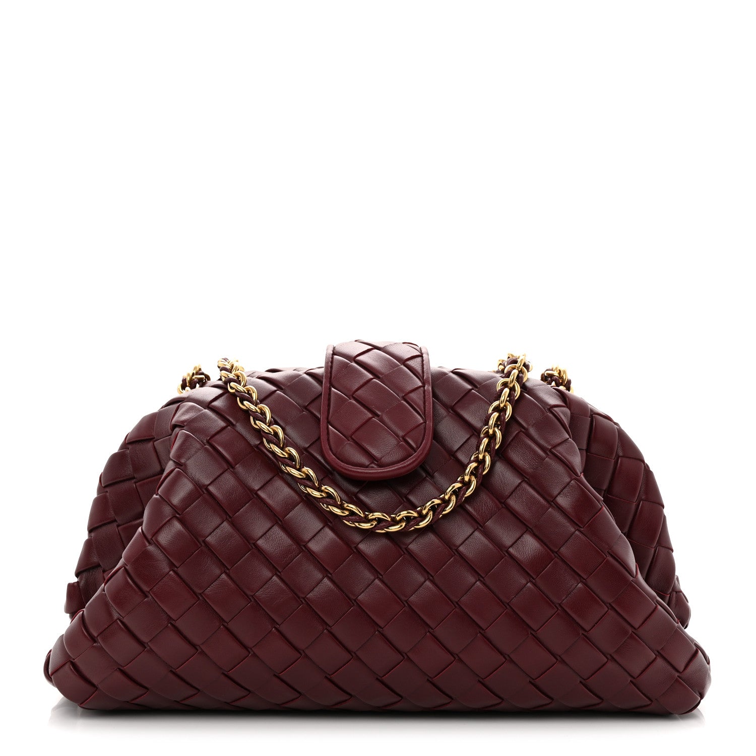 Bottega Veneta Nappa Intrecciato Teen The Lauren 1980 Clutch With Chain  Barolo 1 of 10