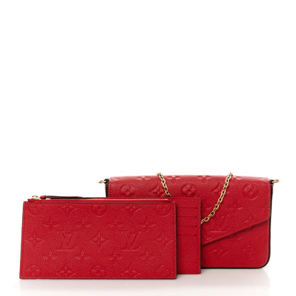 Louis Vuitton Empreinte Pochette Felicie Chain Wallet Scarlet 3 of 14