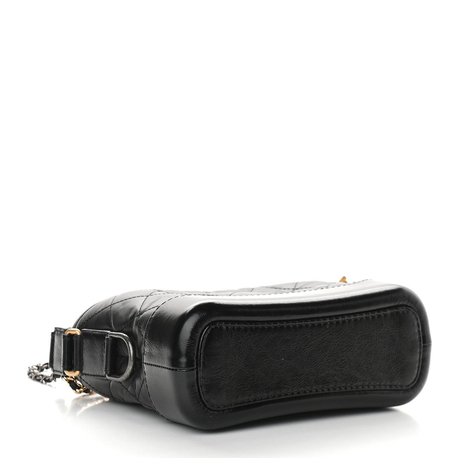Chanel Aged Calfskin Quilted Small Gabrielle Hobo Black 4 of 9