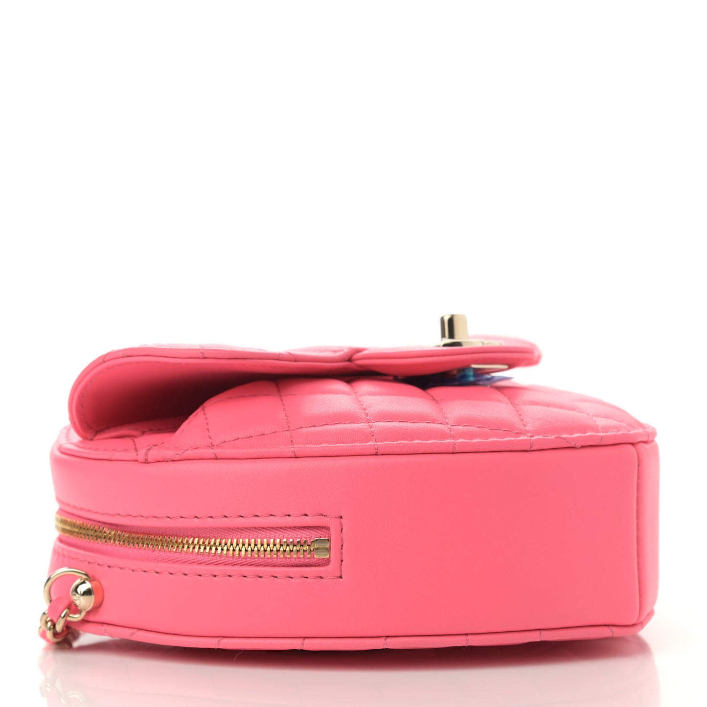 Lambskin Quilted CC In Love Heart Bag Pink
