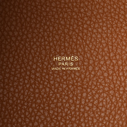 Hermes Taurillon Clemence Picotin Lock 22 MM Gold 6 of 12