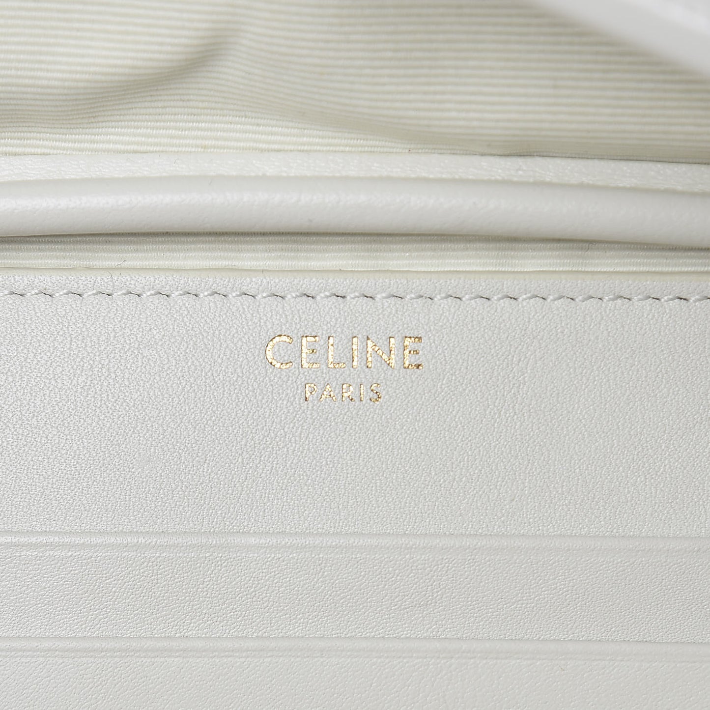 Calfskin Quilted C Charm Belt Bag White