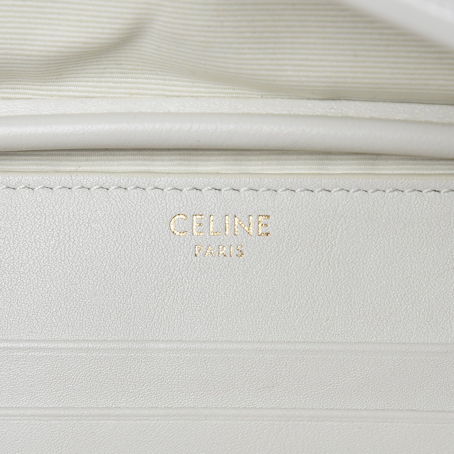 Celine Calfskin Quilted C Charm Belt Bag White 6 of 9