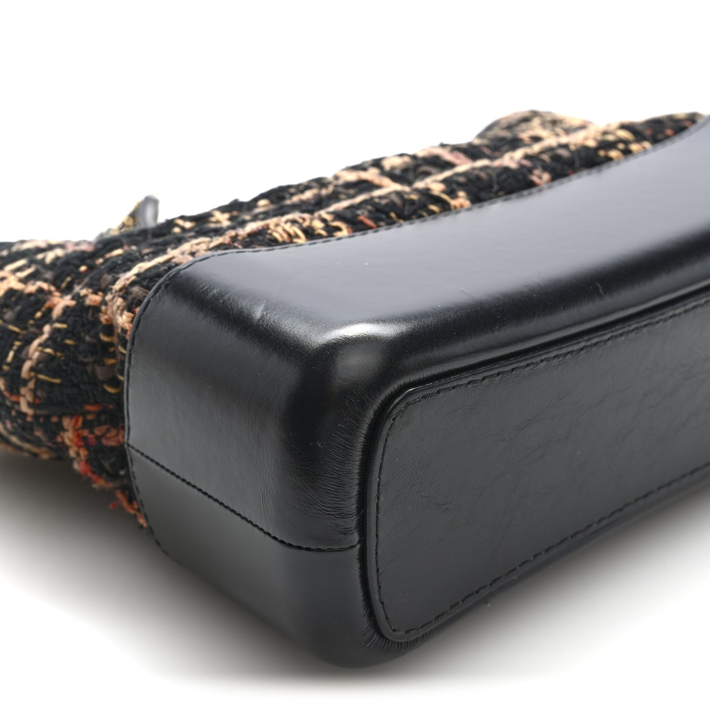 Tweed Calfskin Medium Gabrielle Hobo Black Brown