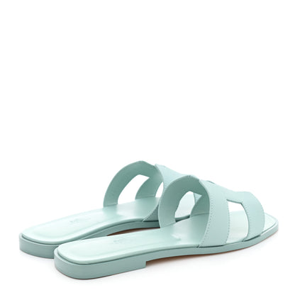 Hermes Epsom Oran Sandals 39 Vert Embrun 4 of 9
