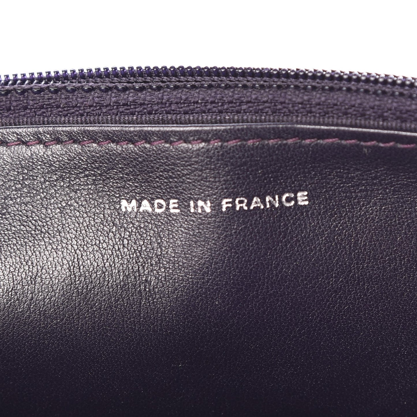 Patent Quilted Wallet On Chain WOC Dark Purple