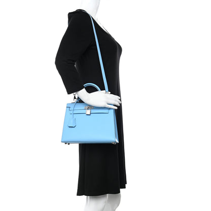 Hermes Epsom Kelly Sellier 25 Celeste 2 of 11