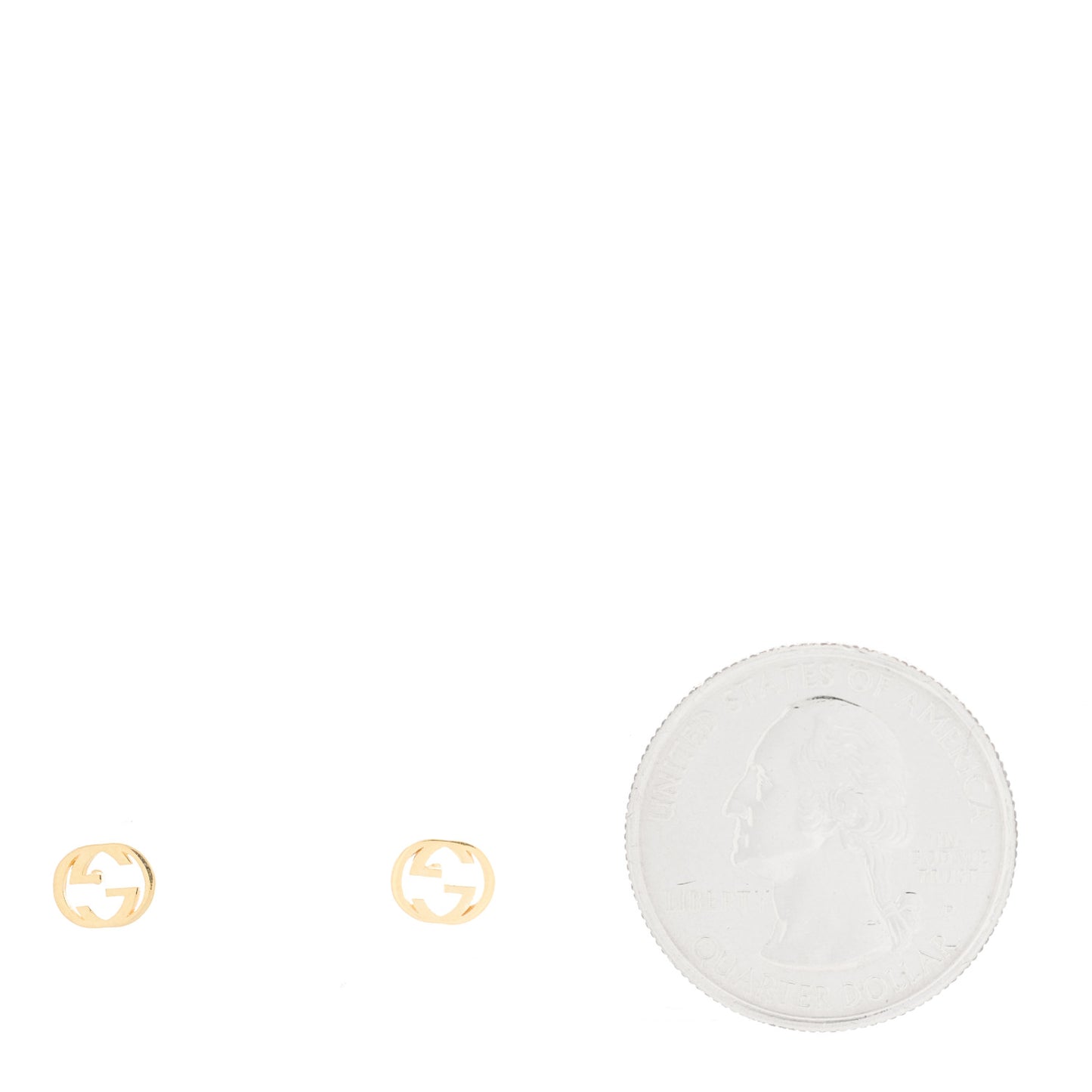 18K Yellow Gold Interlocking G Stud Earrings