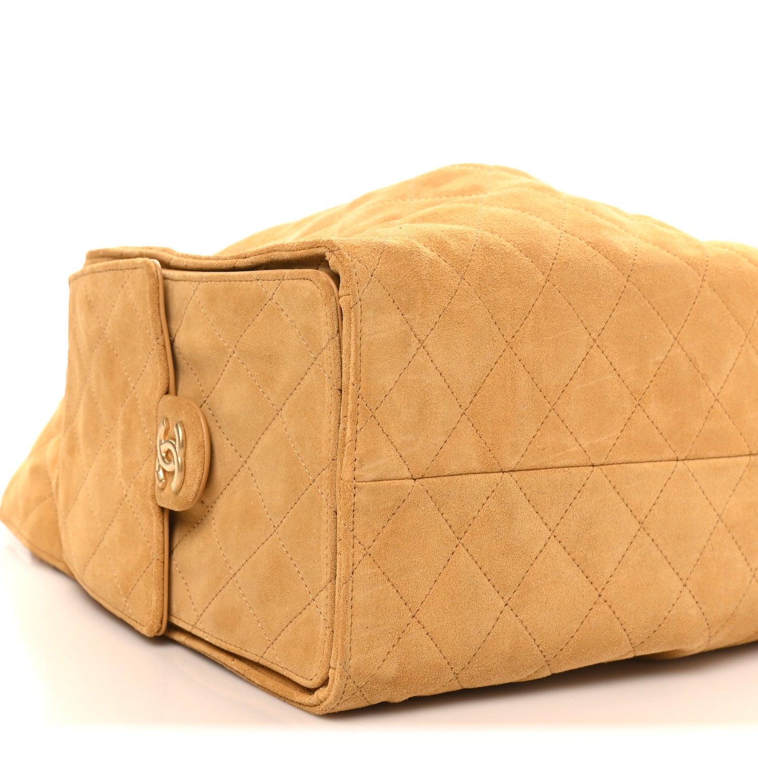 Chanel Suede Quilted Medium Chanel 25 Handbag Beige 9 of 10