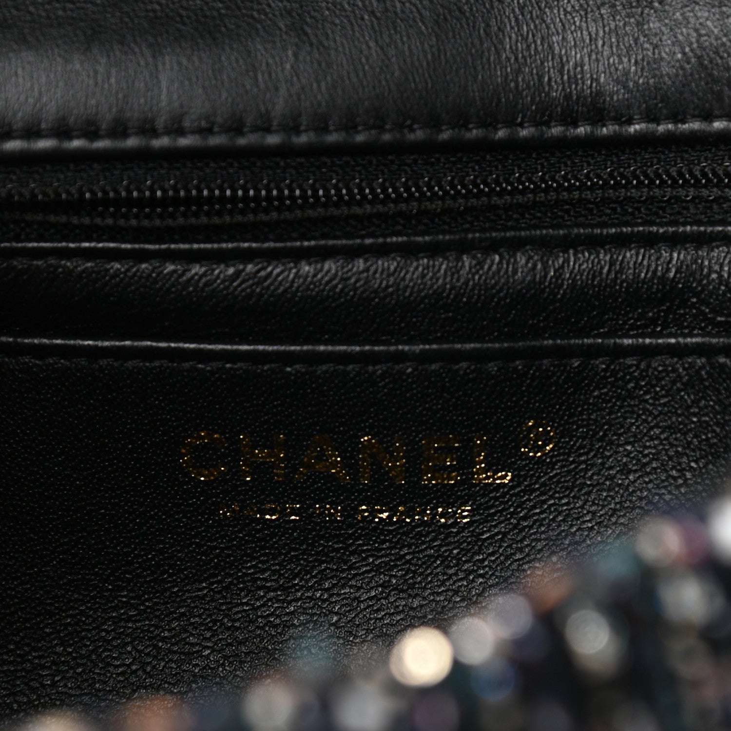 Chanel Glittered Tweed Quilted Mini Rectangular Flap Navy Blue Mulitcolor 6 of 10