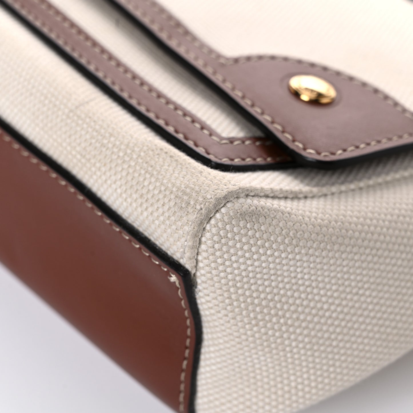 Canvas Horseferry Print Note Crossbody Bag Natural Tan