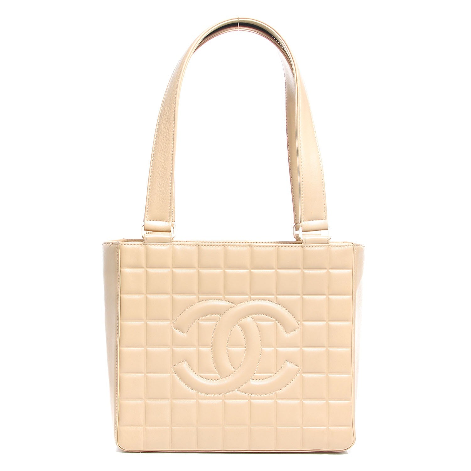 Chanel Lambskin Chocolate Bar Quilted Small Shoulder Bag Light Beige 1 of 7
