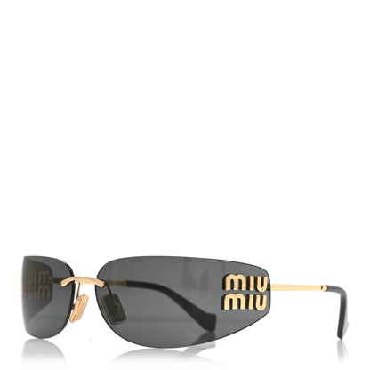 Miu Miu Metal Aube Sunglasses SMUA51 Gold Black 1 of 7