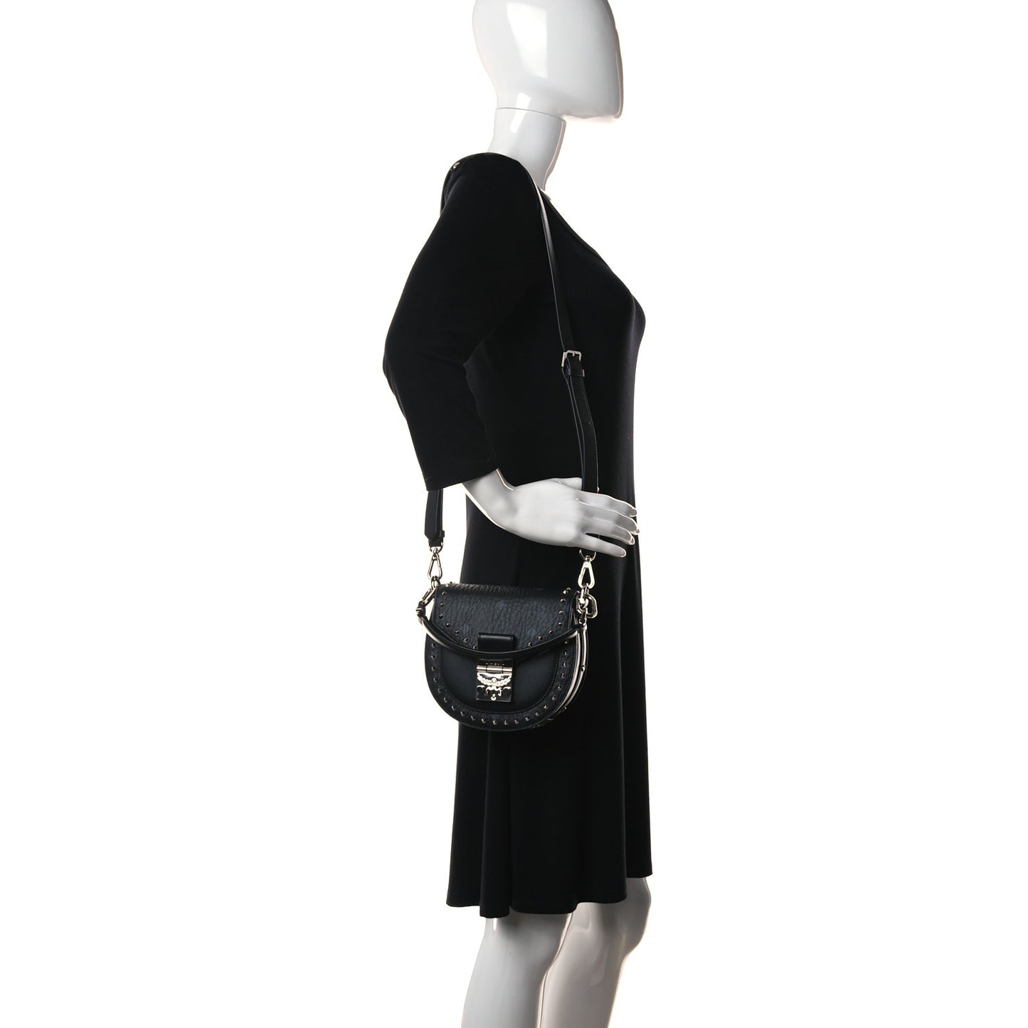 Visetos Mini Patricia Studded Crossbody Bag Black