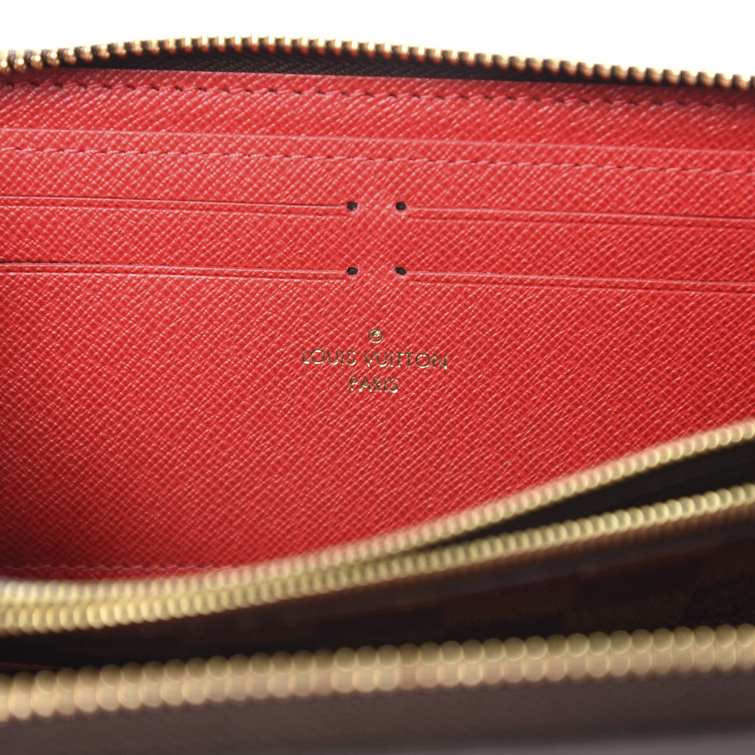 Louis Vuitton Damier Ebene Clemence Wallet Cherry 6 of 7